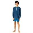 thumbnail image 1 of Rugged Shark Boys Long Sleeve Half Zip Rash Guard, Sizes 4-16, 1 of 8
