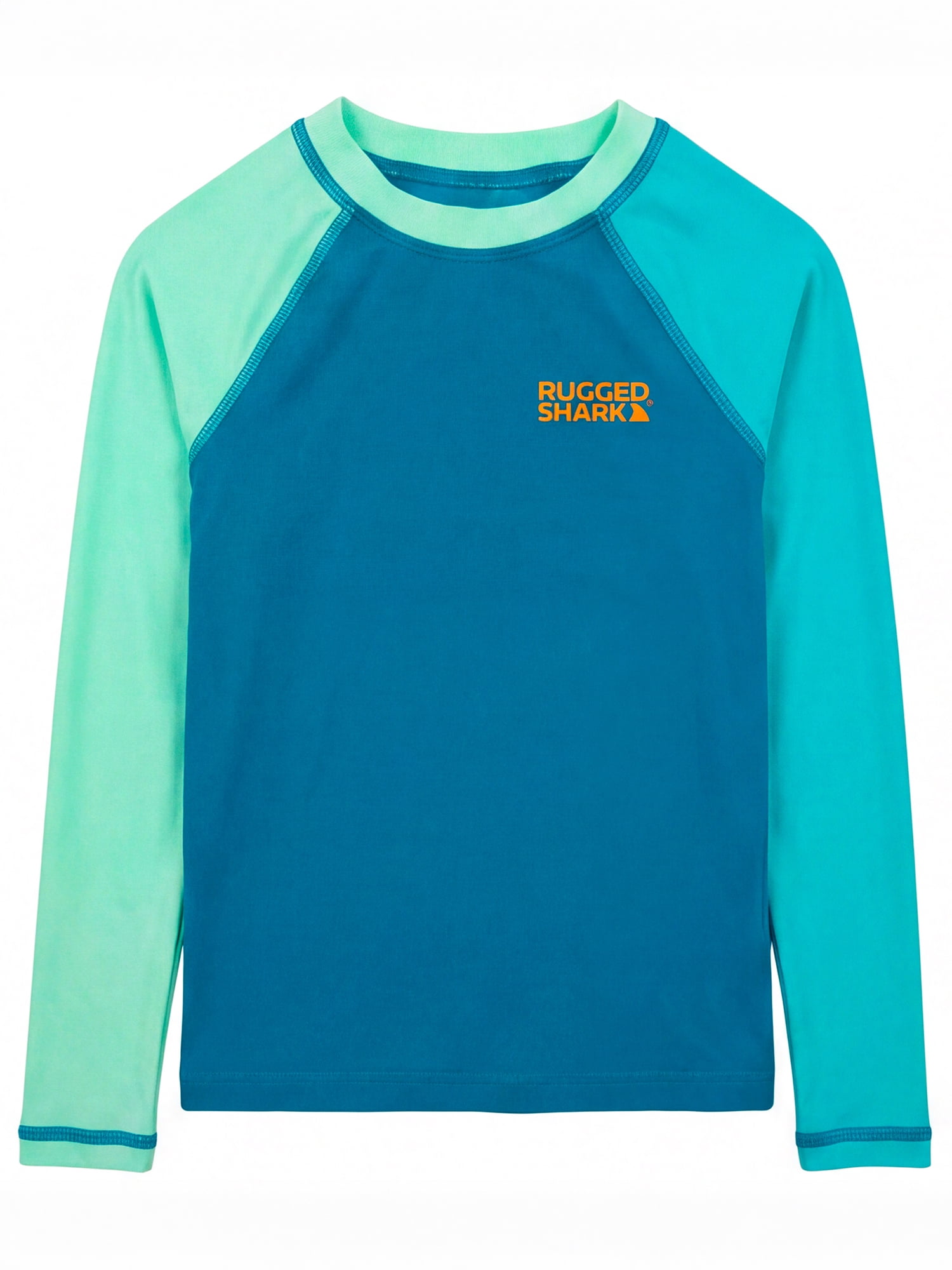 Rugged Shark Boys Long Sleeve Half Zip Rash Guard, Sizes 4-16