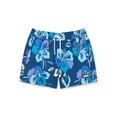 thumbnail image 1 of Rugged Shark Boys Print Swim Trunks with Key Chain, 6" Inseam, Sizes 4/5-18, 1 of 3