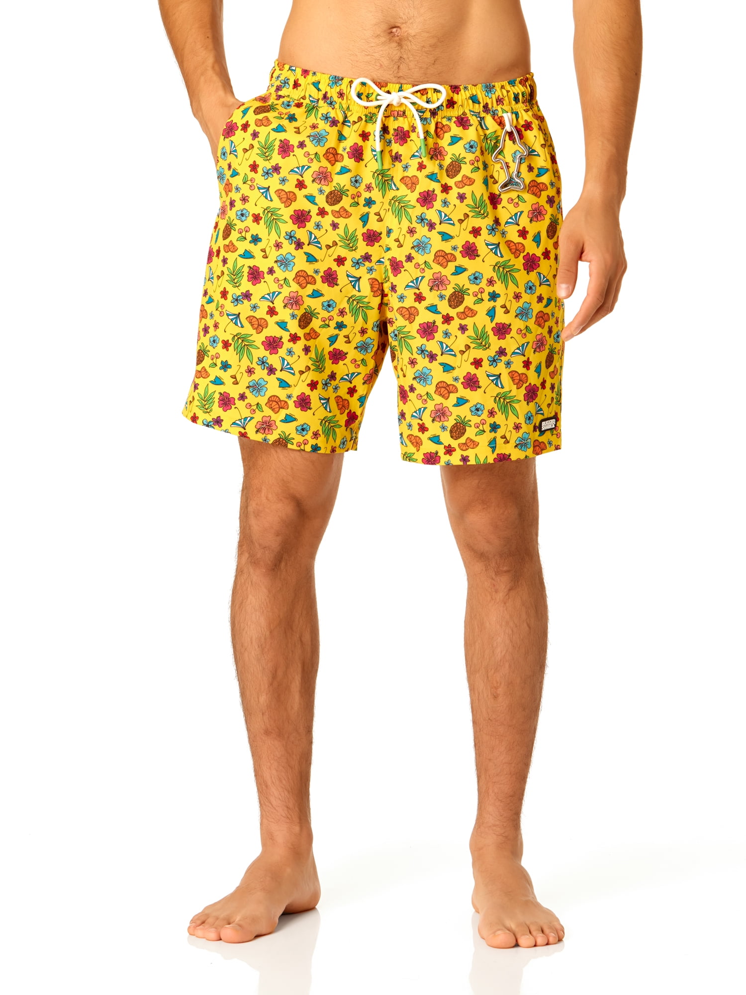 Rugged Shark Men's & Big Men's Swim Trunks, 7" Inseam, Sizes S-3XL