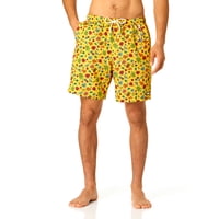 Rugged Shark Men's Swim Trunks with 7" Inseam (Temple Sun)