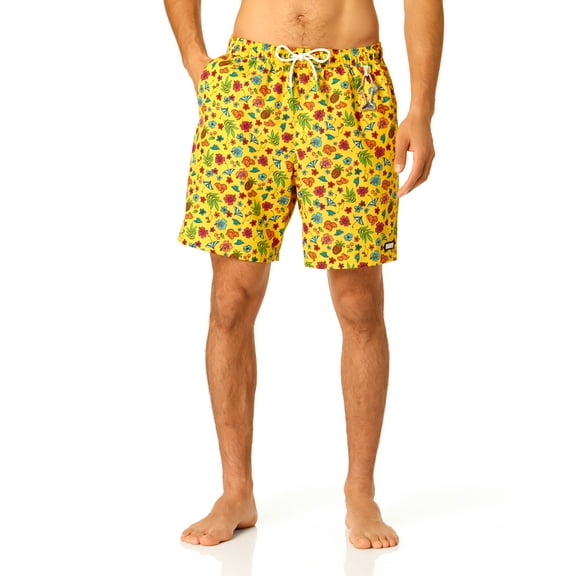 Rugged Shark Men's & Big Men's Swim Trunks, 7" Inseam, Sizes S-3XL