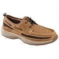 thumbnail image 1 of Rugged Shark Men's MERIDIAN Boat Shoe, Premium Leather and Comfort, Brown, Men's Size 13, 1 of 4