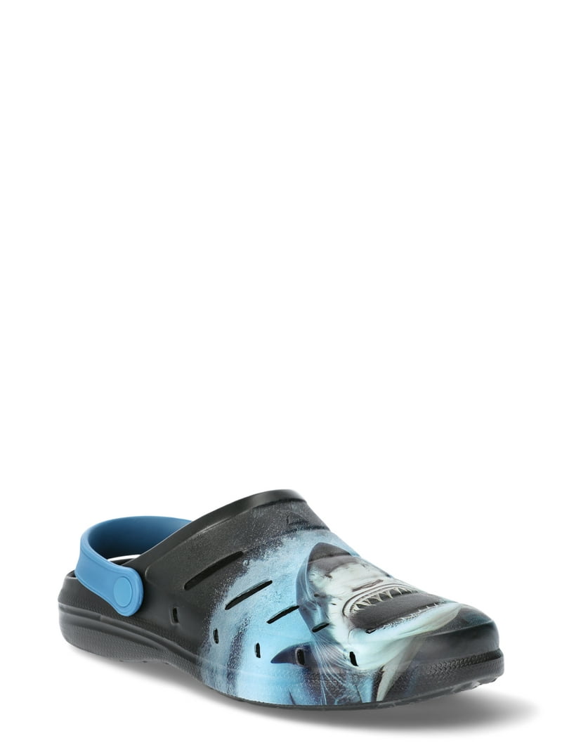 Rugged Shark Men's Shark Week Clog Sandals with Molded Footbed