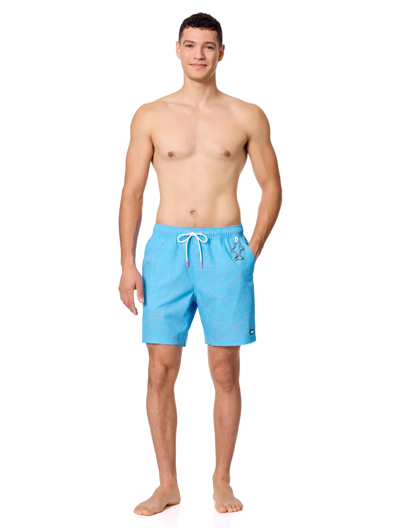 Rugged Shark Mens & Big Mens Swim Trunks, 7" Inseam, Sizes S-3XL
