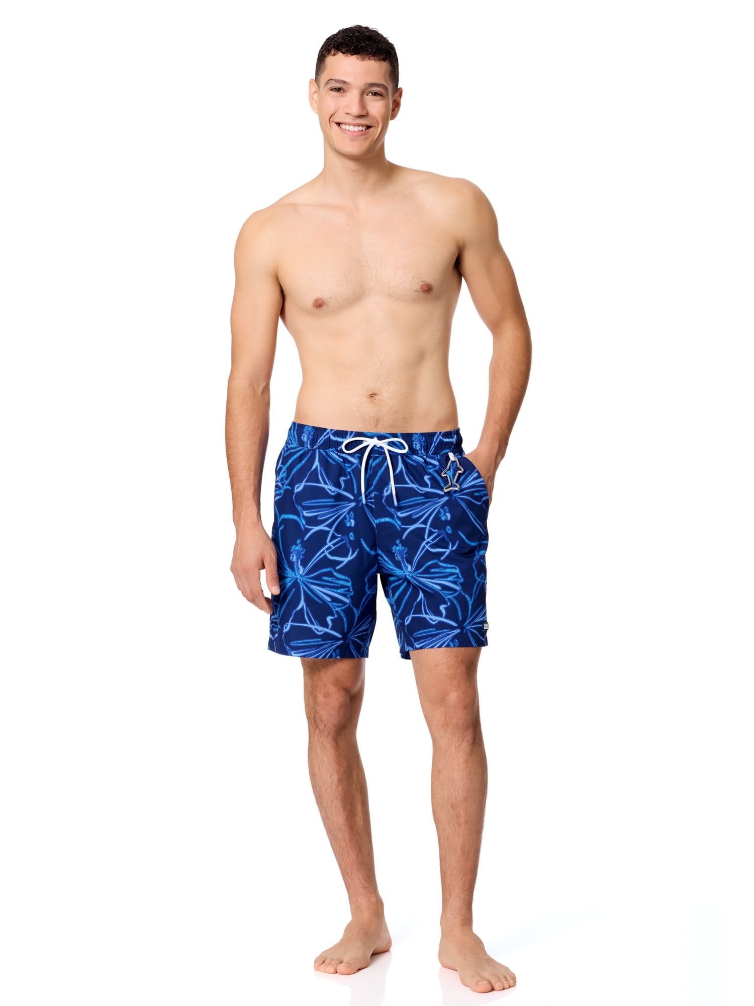 Rugged Shark Mens & Big Mens Swim Trunks, 7" Inseam, Sizes S-3XL