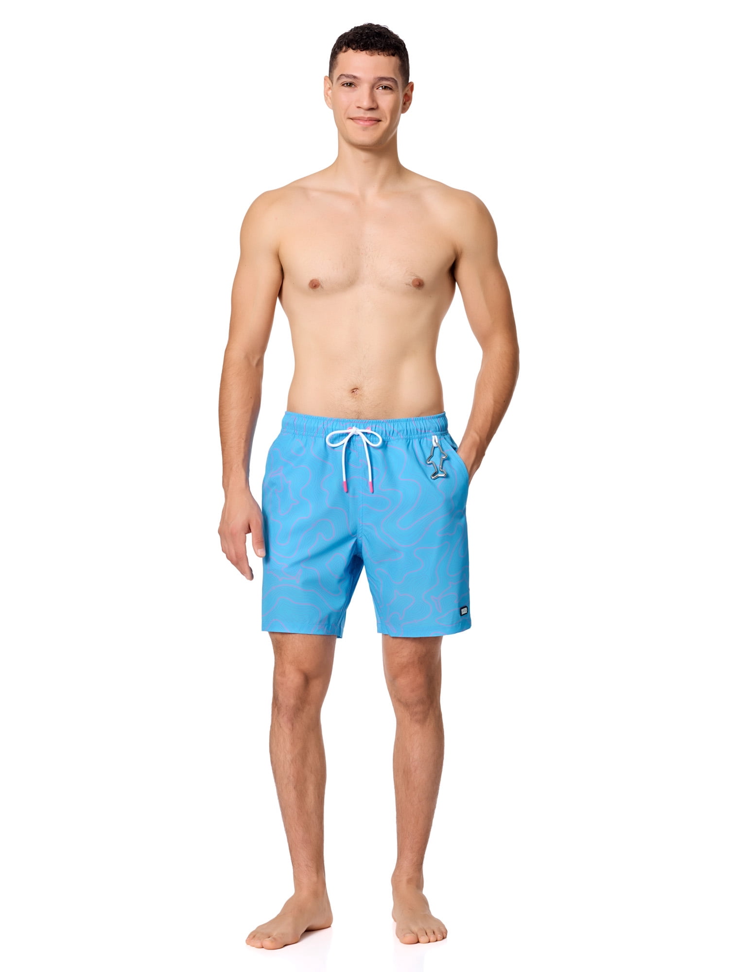 Rugged Shark Mens & Big Mens Swim Trunks, 7" Inseam, Sizes S-3XL