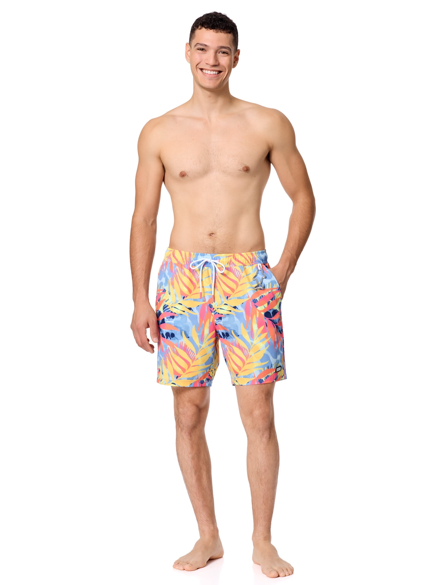 Rugged Shark Mens & Big Mens Swim Trunks, 7" Inseam, Sizes S-3XL