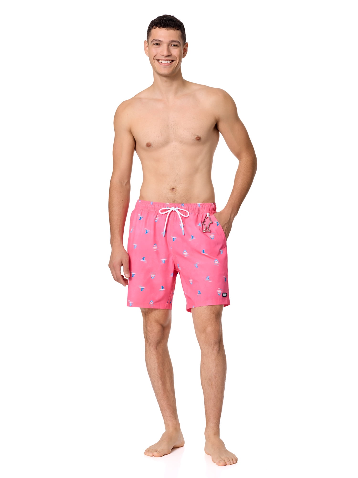 Rugged Shark Mens & Big Mens Swim Trunks, 7" Inseam, Sizes S-3XL