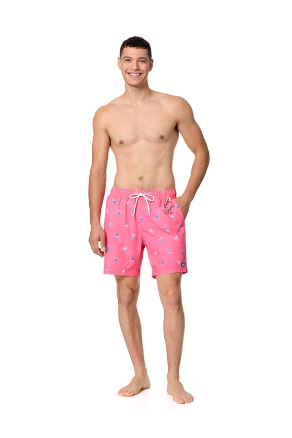 Mens & Big Mens Swim Trunks, 7" Inseam, Sizes S-3XL