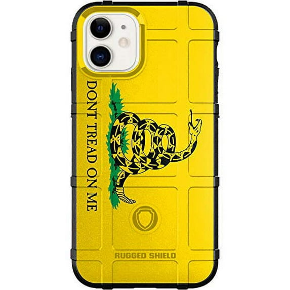 Rugged Shield Limited Edition Case Design by EGO Tactical for Apple iPhone 12 PRO MAX (6.7") - Gadsden Flag (Yellow)