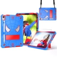 thumbnail image 1 of Rugged Shockproof Protective Case for Apple iPad A16 11th Gen 11" 2025 & iPad 10th Gen 10.9" - Heavy Duty 3-Layer Armor, Built-in Kickstand, Shoulder Strap, Pencil Holder, Shock Absorption,Blue+Red, 1 of 6