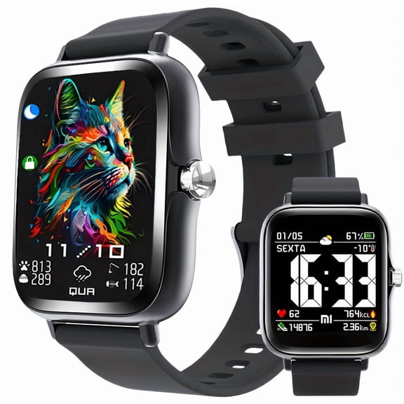 Rugged Slim Fitness Smartwatch, Long Standby Battery, Multi Health Tracking as Couple Easter Present