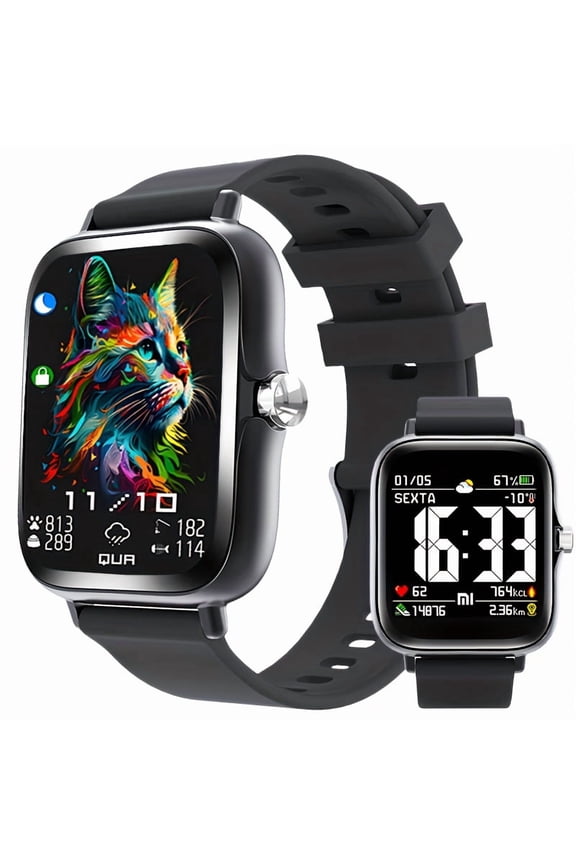 Rugged Slim Fitness Smartwatch, Long Standby Battery, Multi Health Tracking as Couple Easter Present