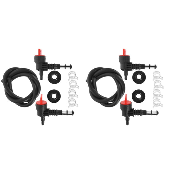 Rugged Tools Generator Maintenance Universal 90 Degree Fuel Tank Shut-off Valve Set Kit Plastic 2 Sets