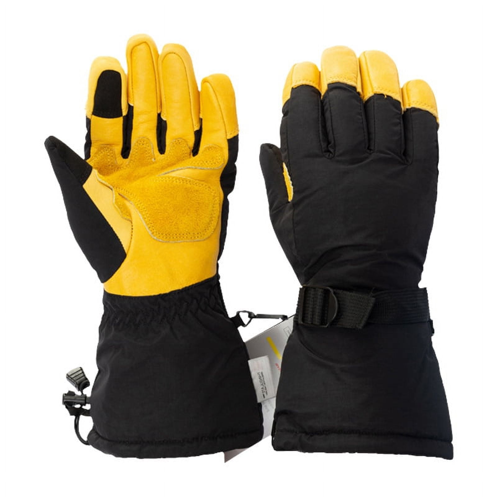 Rugged Waterproof Winter Gloves | Touchscreen Compatible | Cordura Shell, Thinsulate Insulation | Ice Fishing, Skiing, Sledding, Snowboard | for Women or Men(L)