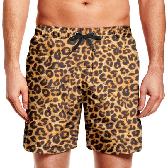 Rugged men's beach shorts Original leopard print