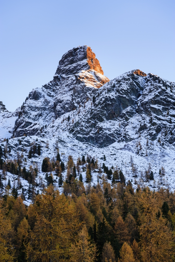 Rugged mountain peak Val Dayas Italy Canvas Art - Yves Marcoux Design Pics (12 x 19)