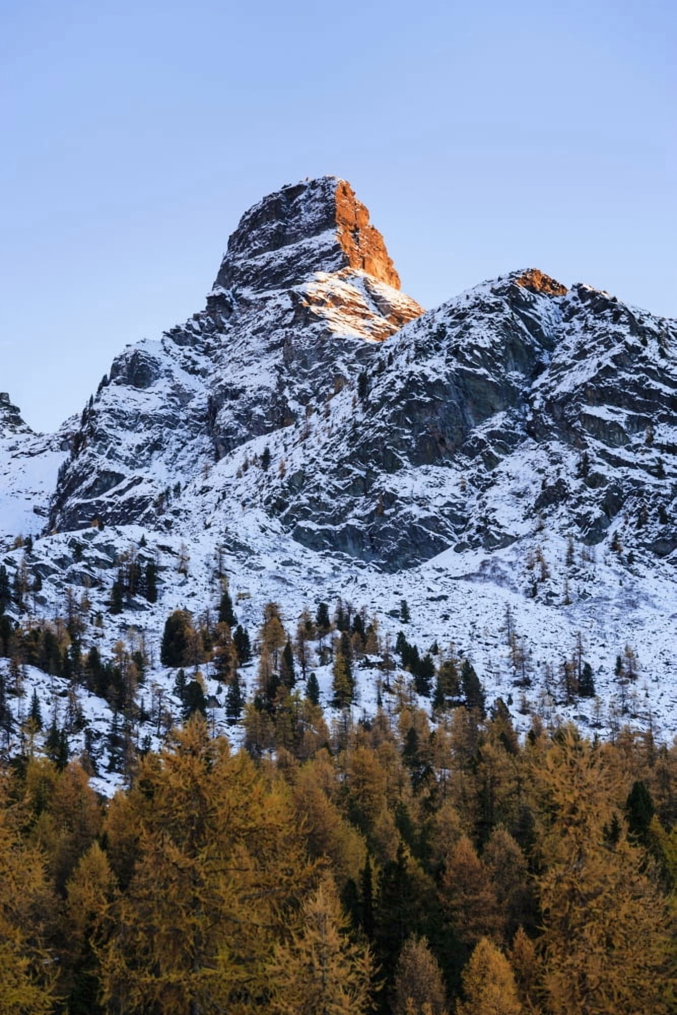 Rugged mountain peak Val Dayas Italy Canvas Art - Yves Marcoux Design Pics (24 x 38)