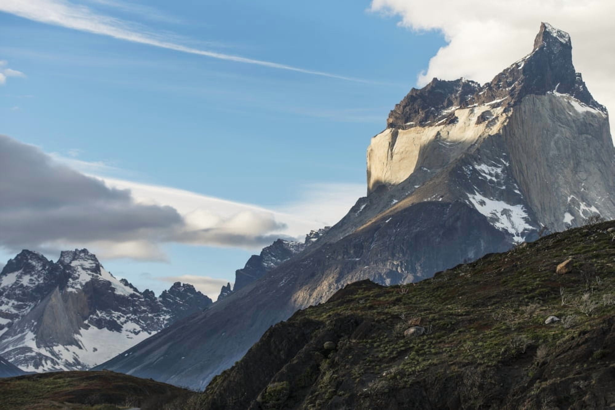 Rugged mountains of Torres del Paine National Park Torres del Paine Magallanes and Antartica Chilena Region Chile Canvas Art - Keith Levit Design Pics (18 x 12)