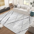 thumbnail image 1 of Rugking Area Rug 8X10 for Living Room Moroccan Rug Black Grey Low pile Rug Modern Geometric Accent Rug Soft Mat Indoor Non Slip Carpet for Kitchen Dining Room, 1 of 9