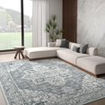 thumbnail image 1 of RUGKING Rugs For Living Room 8X10 Washable Orental Rug Thin Traditional Carpet For Bedroom Hallway Kitchen Silver Grey, 1 of 8