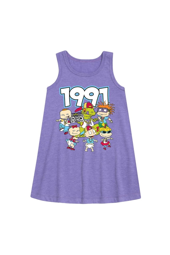 - 90's Rugrats Back - Toddler and Youth Girls A-line Dress