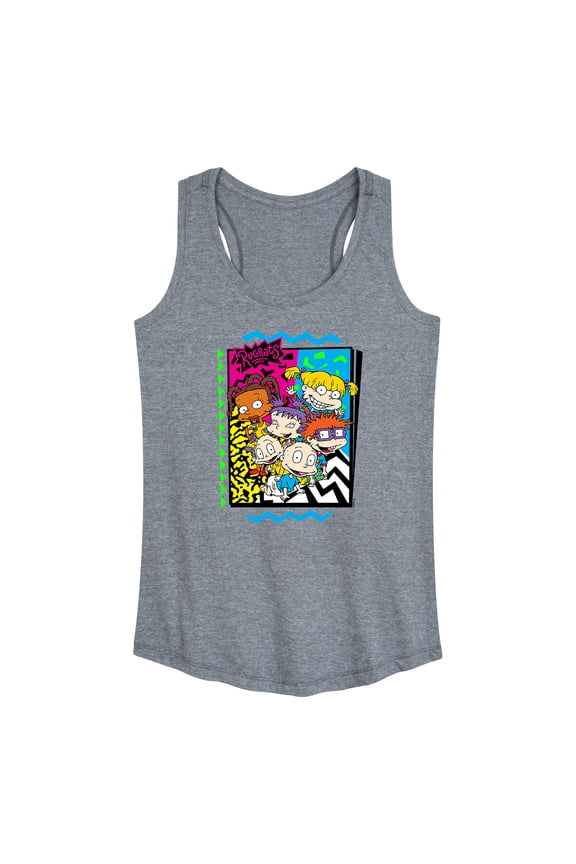 - 90's Style Character Collage -Women's Racerback Tank Top
