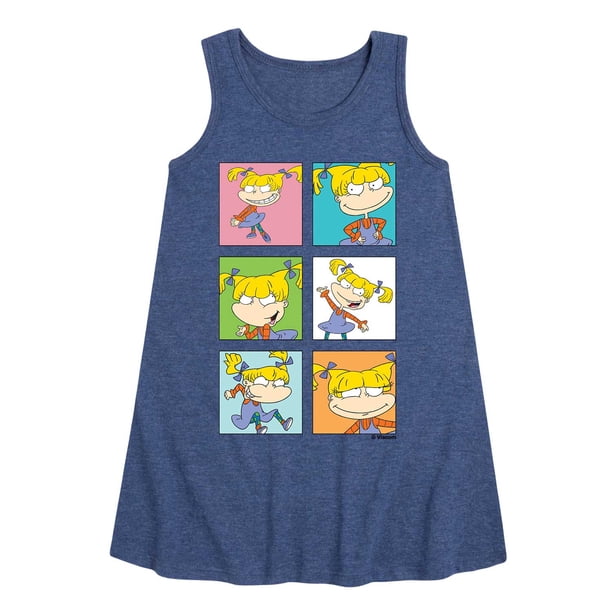 Rugrats - Angelica Grid - Toddler and Youth Girls A-line Dress - Walmart  Business Supplies