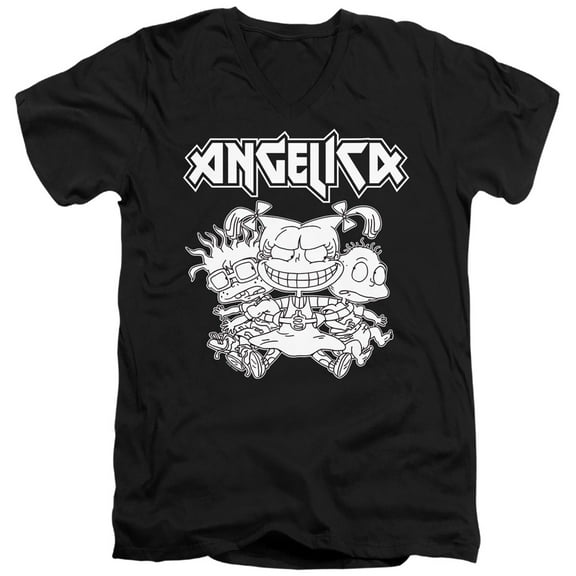 Rugrats Angelica Pickles Rocks Unisex Adult V-Neck T Shirt