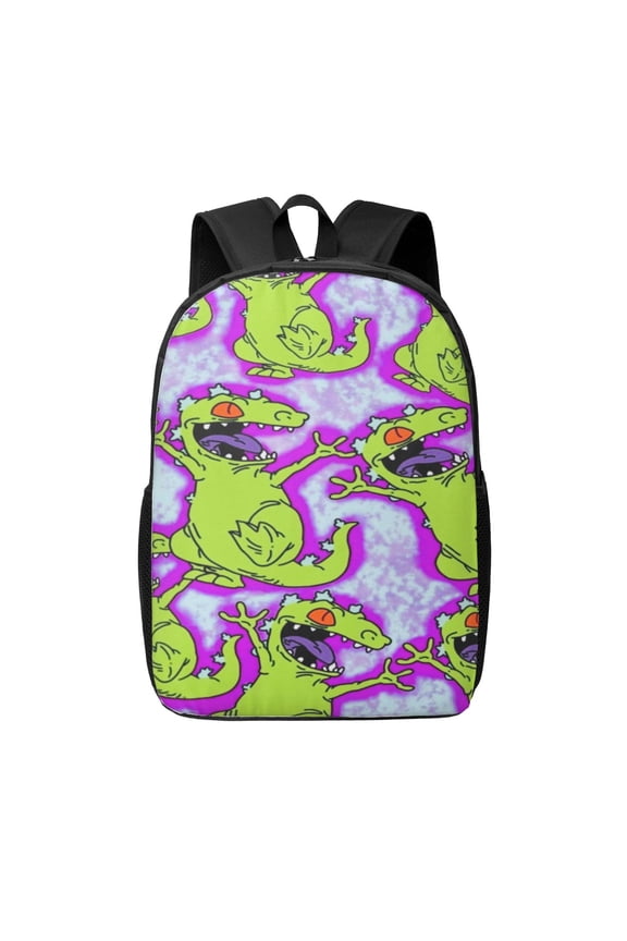 Rugrats Backpack 17 Inch Cute Cartoon Casual Students Laptop Bags Bookbag Lightweight Travel School Shoulder Bag Daypack