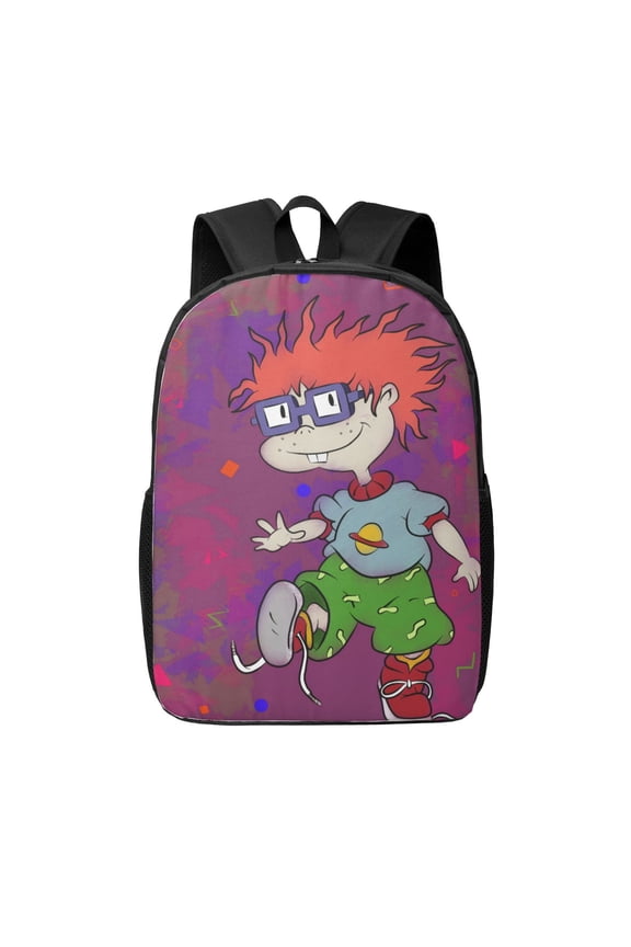 Rugrats Backpack 17 Inch Cute Cartoon Casual Students Laptop Bags Bookbag Lightweight Travel School Shoulder Bag Daypack