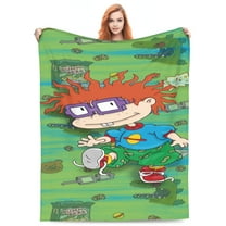 Rugrats Bed Blanket Super Soft Fleece Throw Blanket Lightweight Warm Cozy Cartoon Blankets Gifts for Kids Adults 40"x30"