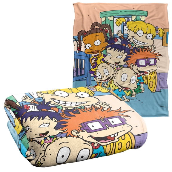 Rugrats Blanket, 50"x60" Rugrats Character Group Silky Touch Super Soft Throw Blanket