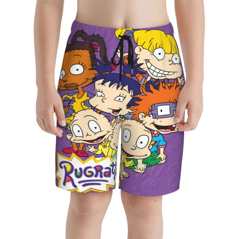 Rugrats Boys Swim Trunks Quick Dry Swimwear Surfing Bathing Suit Drawstring Elastic Waist With Mesh Lining Walmart