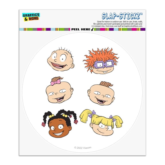 Rugrats Character Heads Automotive Car Window Locker Circle Bumper Sticker