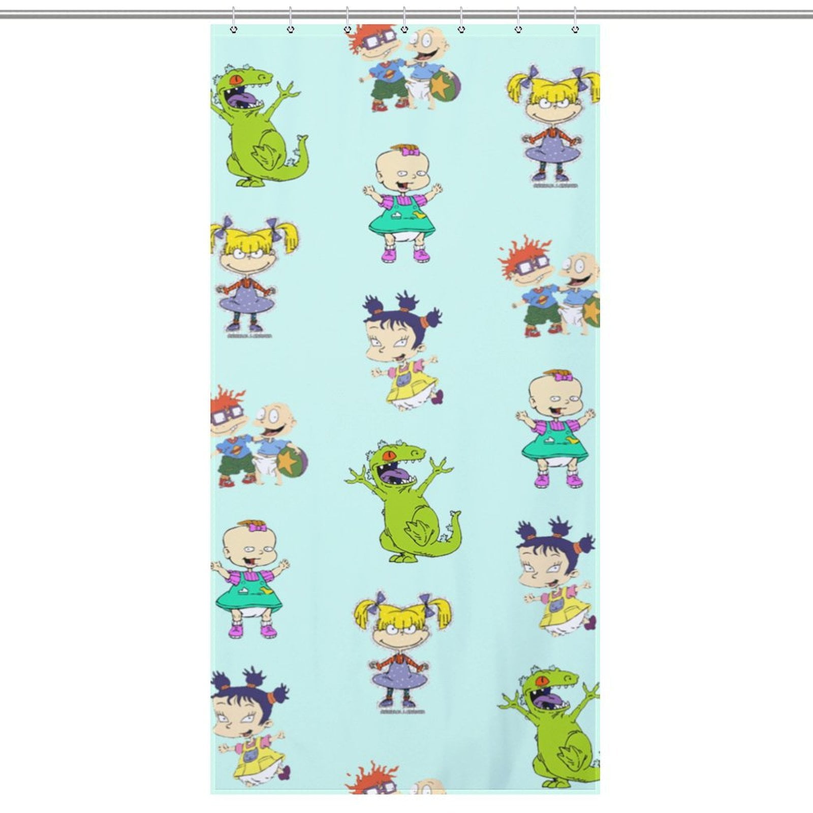 Rugrats Characters Shower Curtain Decor Bath Curtain Waterproof ...