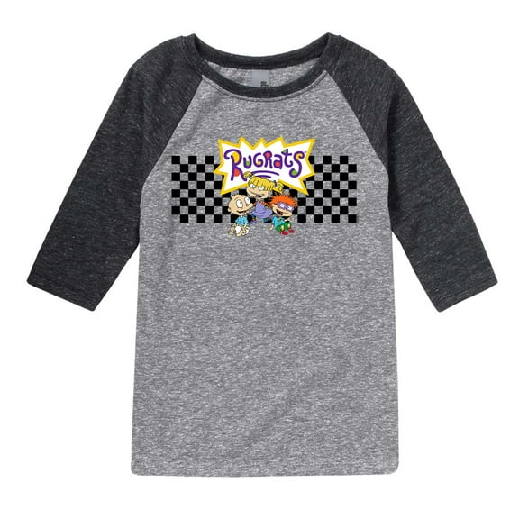 Rugrats - Checkered Group - Toddler And Youth Raglan Graphic T-Shirt