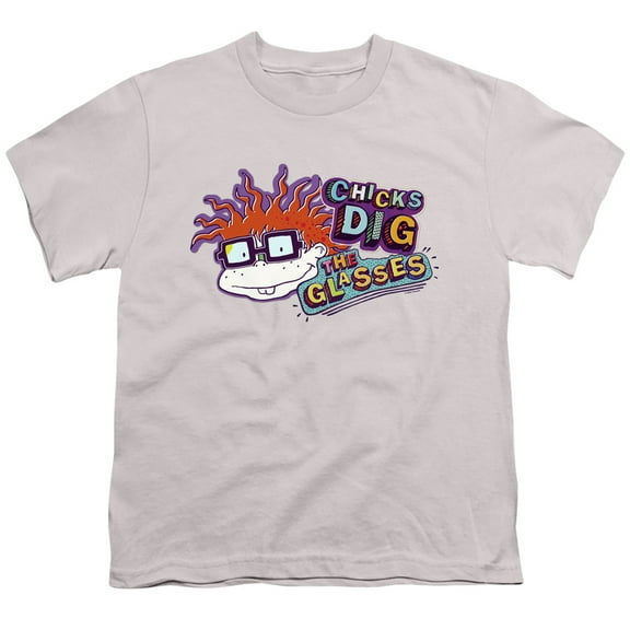 Rugrats Chicks Dig The Glasses Badge Unisex Youth T Shirt