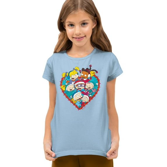 Rugrats Christmas Photo With Tommy, Chucky, Angelica Kids T Shirtfor Youth Toddler Boys and Girls