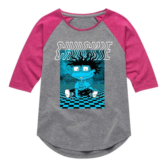 Rugrats - Chuckie Blue - Toddler And Youth Girls Raglan Graphic T-Shirt