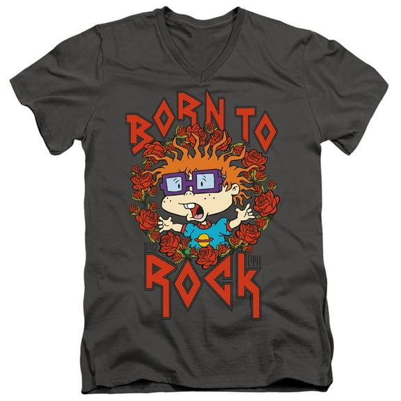 Rugrats Chucky Was Born To Rock Unisex Adult V-Neck T Shirt