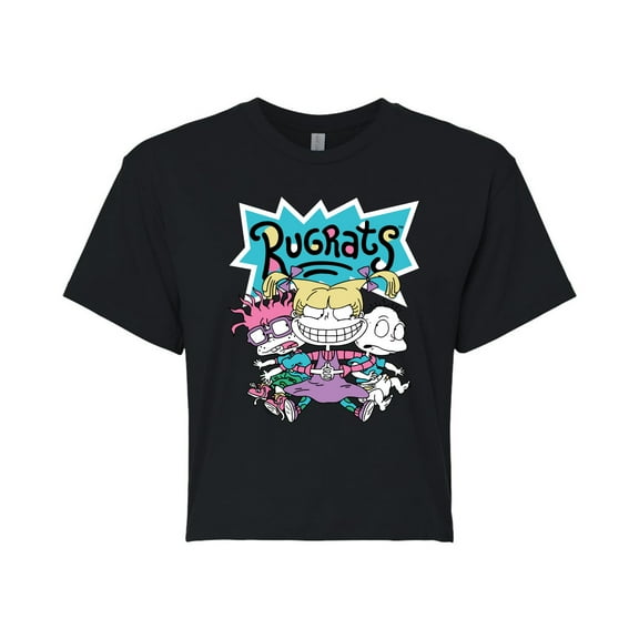 Rugrats - Crew Love - Juniors Cropped Cotton Blend T-Shirt