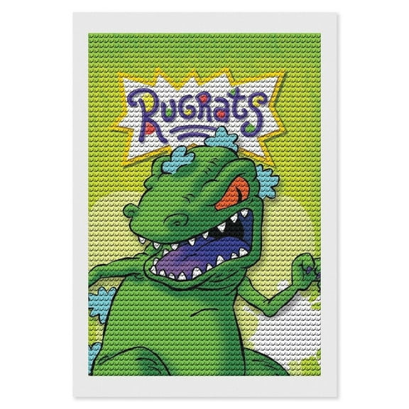Rugrats Diamond Art Kits for Adults Cartoon 5D DIY Diamond Art Kits Full Round Drill Crystal Arts and Crafts Anime Gem Art Painting Kit for Home Wall Decor 8"×12"