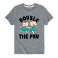 thumbnail image 1 of Rugrats - Double the Fun - Toddler And Youth Short Sleeve Graphic T-Shirt, 1 of 5