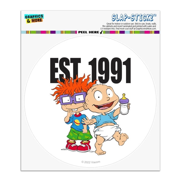 Rugrats Est 1991 Automotive Car Window Locker Circle Bumper Sticker