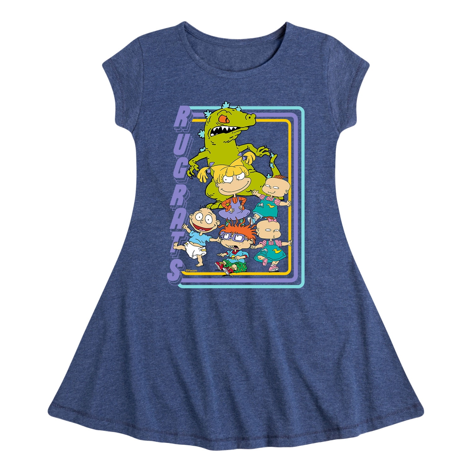 Rugrats - Gang - Toddler And Youth Girls Fit And Flare Dress - Walmart.com
