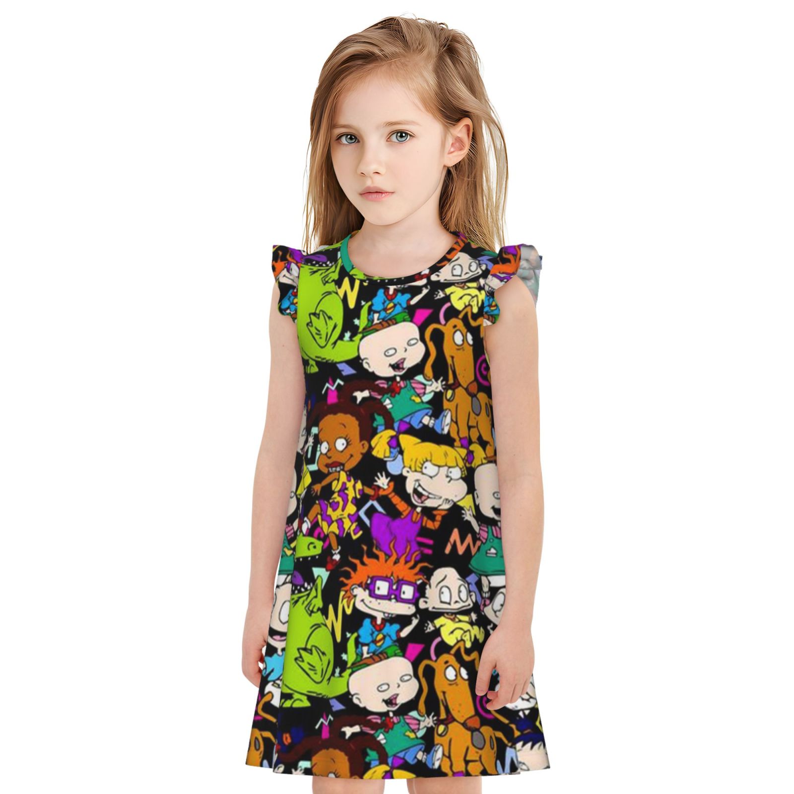 Rugrats Girl's Nightgowns Pajamas Dress Soft Children Nightdress Casual ...