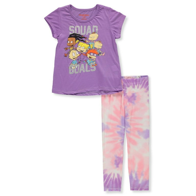Rugrats Girls 2 Piece Squad Leggings Set Outfit purple multi 7