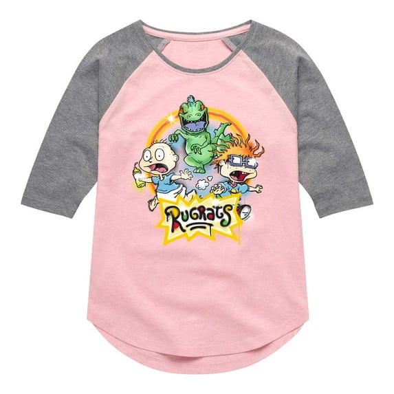 Rugrats - Graffiti - Toddler And Youth Girls Raglan Graphic T-Shirt